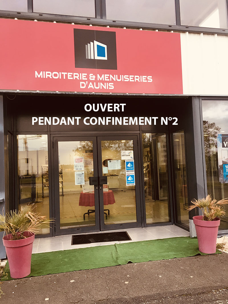 Magasin Miroiterie et Menuiseries d’Aunis La Rochelle Ouvert